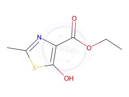 Chemical structure of 4-Thiazolecarboxylicacid,5-hydroxy-2-methyl-,ethylester(9CI)