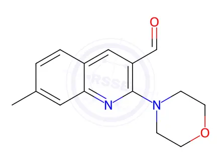 Chemical structure of 7-METHYL-2-MORPHOLIN-4-YL-QUINOLINE-3-CARBALDEHYDE