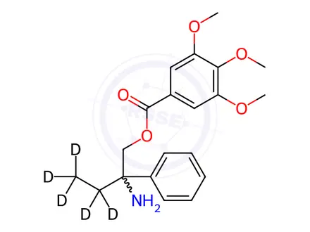 Chemical structure of N,N-Didesmethyl Trimebutine-d5 Hydrochloride