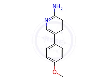 Chemical structure of 5-(4-METHOXYPHENYL)PYRIDIN-2-YLAMINE DIHYDROCHLORIDE