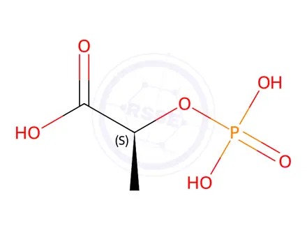 Chemical structure of Lactic Acid Impurity 5 (L-2-Phospholactic Acid)