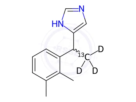 Chemical structure of Medetomidine-13C,d3 Hydrochloride