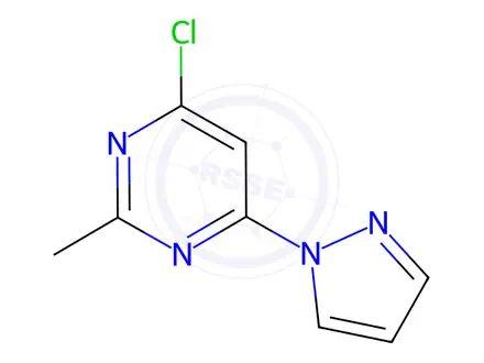 Chemical structure of 4-Chloro-2-methyl-6-(1H-pyrazol-1-yl)pyrimidine