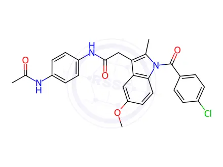 Chemical structure of N-(4-Acetamidophenyl)indomethacin Amide
