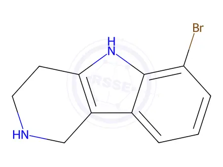Chemical structure of 6-Bromo-2,3,4,5-tetrahydro-1H-pyrido[4,3-b]indole