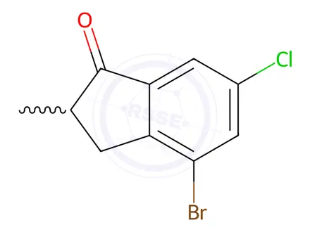 Chemical structure of 4-Bromo-6-chloro-2-methylindan-1-one