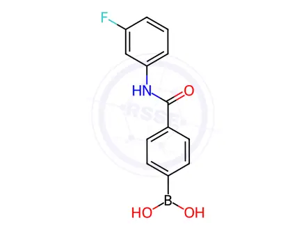 Chemical structure of (4-((3-Fluorophenyl)carbamoyl)phenyl)boronic acid