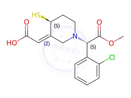 Chemical structure of Clopidogrel thiol metabolite H3