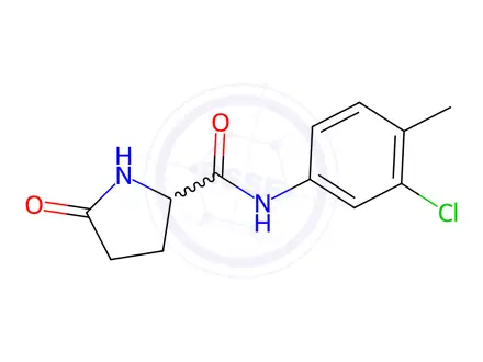Chemical structure of N-(3-chloro-4-methylphenyl)-5-oxopyrrolidine-2-carboxamide