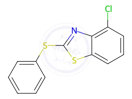 Chemical structure of Benzothiazole, 4-chloro-2-(phenylthio)-
