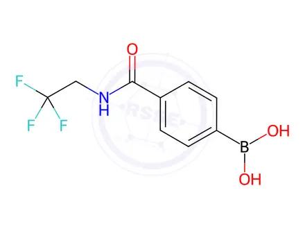 Chemical structure of (4-((2,2,2-Trifluoroethyl)carbamoyl)phenyl)boronic acid