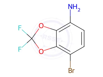 Chemical structure of 7-Bromo-2,2-difluorobenzo[d][1,3]dioxol-4-amine