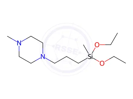 Chemical structure of Piperazine, 1-(3-(diethoxymethylsilyl)propyl)-4-methyl-