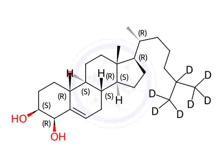 Chemical structure of 4β-hydroxycholesterol-d7