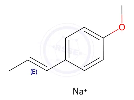 Chemical structure of Polyanetholesulfonic acid sodium salt, 99%