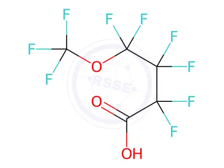 Chemical structure of Perfluoro-4-methoxybutanoic acid