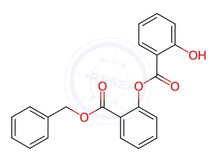 Chemical structure of 2-[(Phenylmethoxy)carbonyl]phenyl 2-Hydroxybenzoate