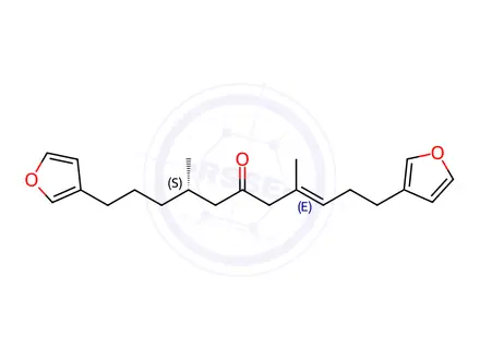 Chemical structure of (S,E)-1,11-Bis(3-furyl)-4,8-dimethyl-3-undecen-6-one