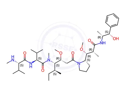 Chemical structure of Monomethyl auristatin E