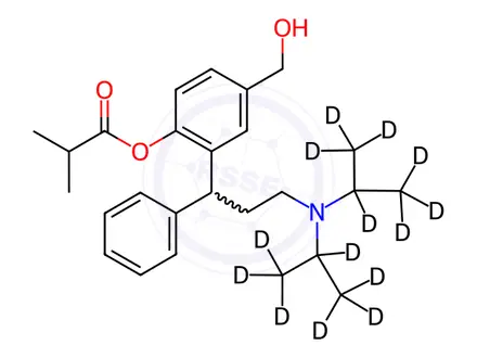 Chemical structure of rac Fesoterodine-d14 Fumarate