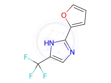 Chemical structure of 1H-IMidazole, 2-(2-furanyl)-5-(trifluoroMethyl)-