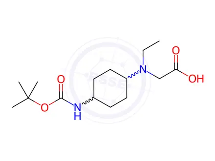Chemical structure of 2-((4-((tert-Butoxycarbonyl)amino)cyclohexyl)(ethyl)amino)acetic acid