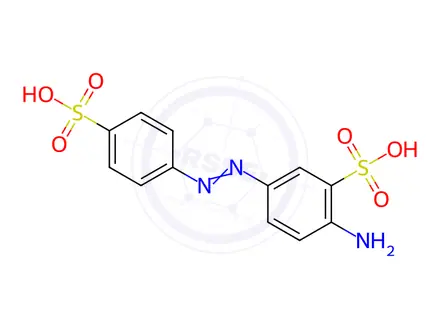 Chemical structure of 2-Amino-5-((4-sulfophenyl)diazenyl)benzenesulfonic acid