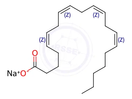 Chemical structure of Arachidonic Acid Sodium Salt