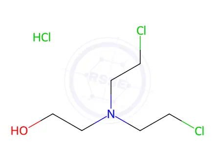 Chemical structure of 2-(Bis(2-chloroethyl)amino)ethanol hydrochloride