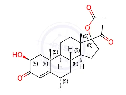 Chemical structure of Medroxyprogesterone Acetate Impurity 16