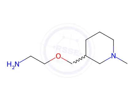 Chemical structure of 2-((1-Methylpiperidin-3-yl)methoxy)ethanamine