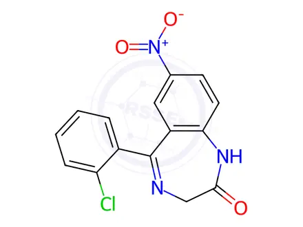 Chemical structure of Clonazepam