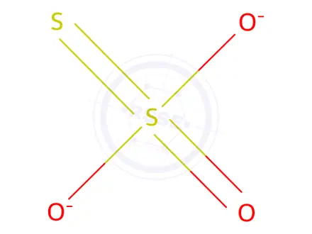 Chemical structure of Sodium Thiosulfate Hydrate
