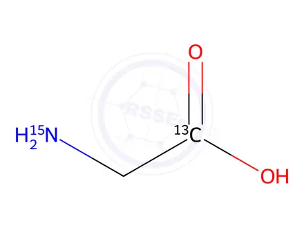 Chemical structure of GLYCINE-1-13C-15N