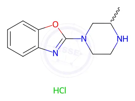 Chemical structure of 2-(3-Methyl-piperazin-1-yl)-benzooxazole hydrochloride