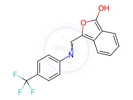 Chemical structure of (3Z)-3-({[4-(trifluoromethyl)phenyl]amino}methylidene)-1,3-dihydro-2-benzofuran-1-one