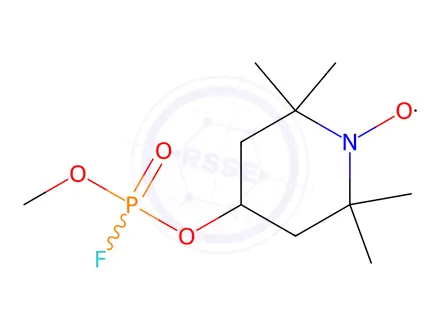 Chemical structure of 4-Methoxyfluorophosphinyloxy-TEMPO