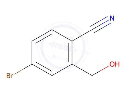 Chemical structure of Benzonitrile, 4-bromo-2-(hydroxymethyl)-