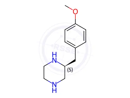 Chemical structure of Piperazine, 2-[(4-methoxyphenyl)methyl]-, (2S)-