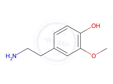 Chemical structure of 3-Methoxytyramine