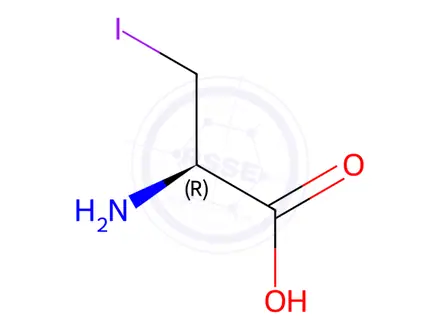 Chemical structure of Alanine, 3-iodo-