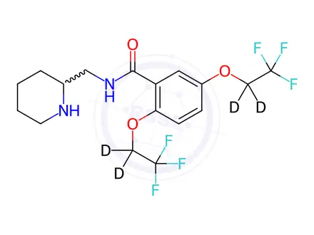 Chemical structure of Flecainide-d4 Acetate [bis(2,2,2-trifluoroethoxy-1,1-d2)]