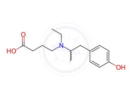 Chemical structure of Mebeverine Acid Impurity 1 (Desmethyl Mebeverine Acid)