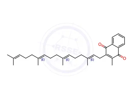 Chemical structure of Vitamin K2