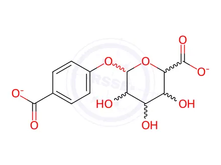 Chemical structure of p-Salicylic Acid 4-Glucuronide Potassium
