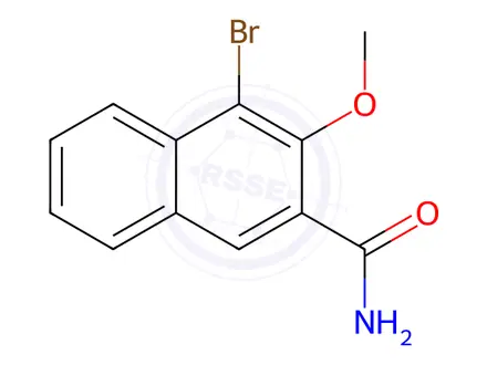 Chemical structure of 4-Bromo-3-methoxy-2-naphthamide