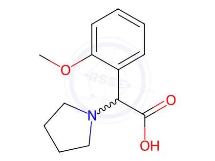 Chemical structure of 2-(2-Methoxyphenyl)-2-(pyrrolidin-1-yl)acetic acid