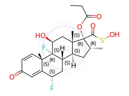 Chemical structure of Fluticasone Propionate Impurity B