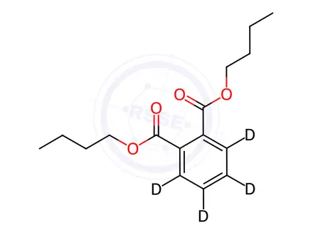 Chemical structure of Phthalic acid, bis-butyl ester-d4