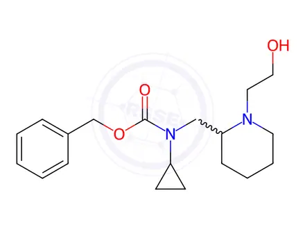Chemical structure of Benzyl cyclopropyl((1-(2-hydroxyethyl)piperidin-2-yl)methyl)carbamate
